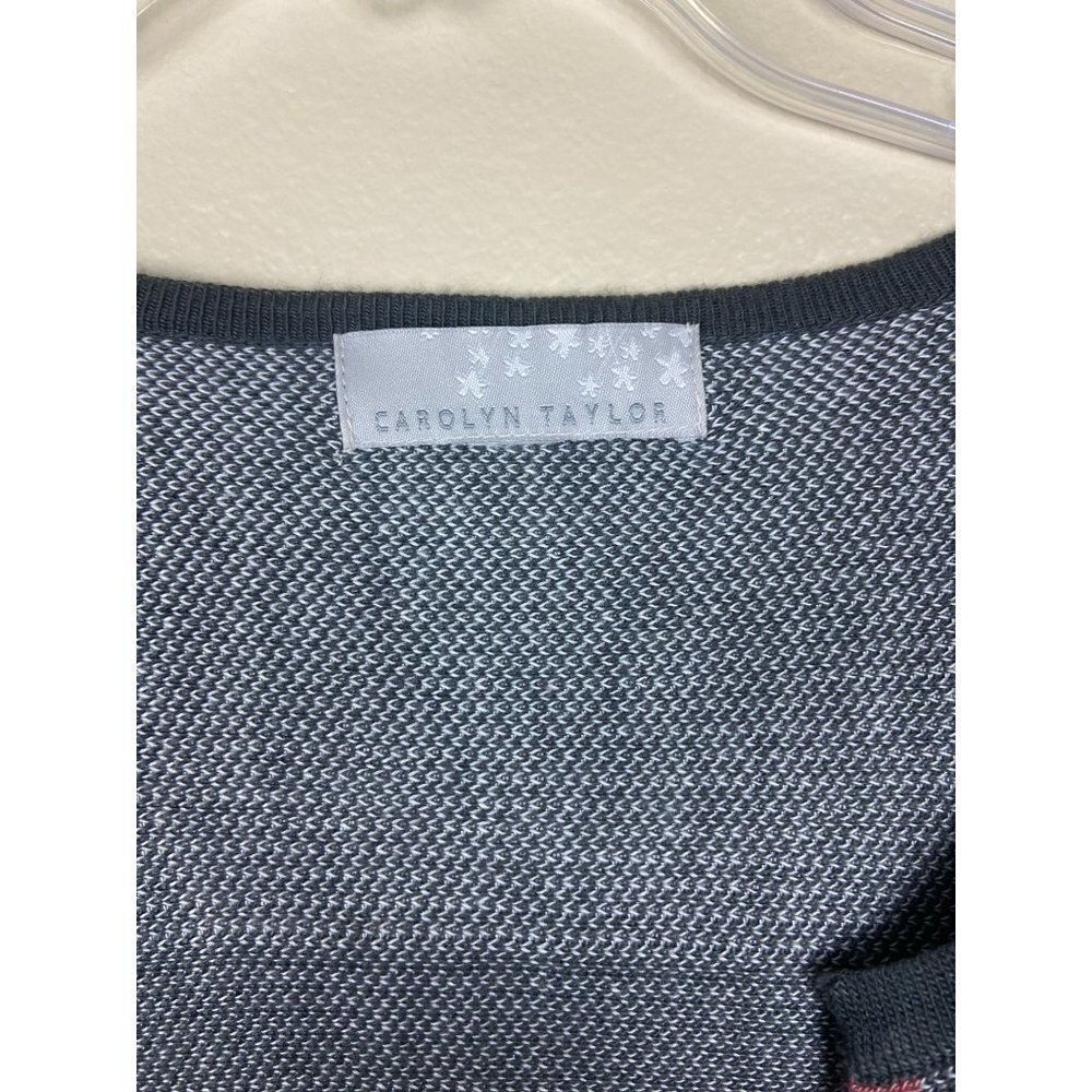 ✨2/$20✨‎ Carolyn Taylor Gray Multi Color Open Front Long Cardigan - Picture 6 of 15